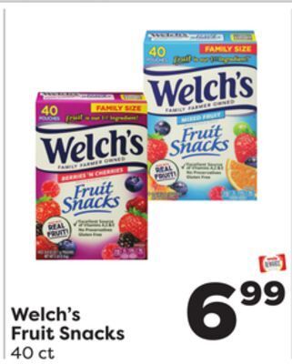 Weis Markets Welch's fruit snacks offer