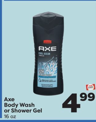 Weis Markets Axe body wash or shower gel offer