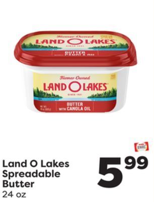Weis Markets Land o lakes spreadable butter offer