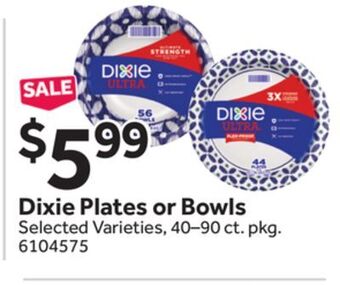 Stop&Shop Dixie plates or bowls offer