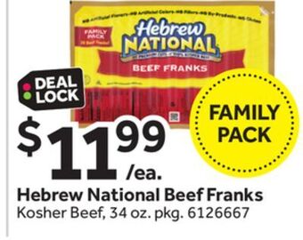 Stop&Shop Hebrew national beef franks offer