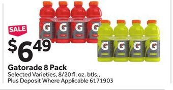 Stop&Shop Gatorade 8 pack offer