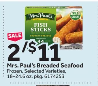 Stop&Shop Mrs. paul's breaded seafood offer
