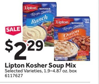 Stop&Shop Lipton kosher soup mix offer