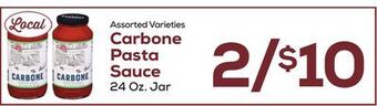 DeCicco & Sons Carbone pasta sauce offer