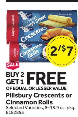 Stop&Shop Pillsbury crescents or cinnamon rolls offer