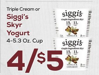 DeCicco & Sons Siggi's skyr yogurt offer