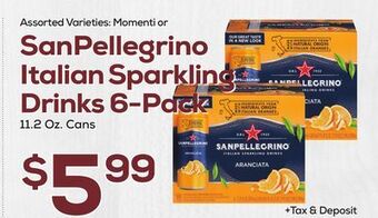 DeCicco & Sons Sanpellegrino italian sparkling drinks 6-pack offer