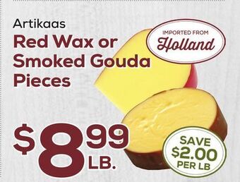 DeCicco & Sons Artikaas red wax or smoked gouda pieces offer