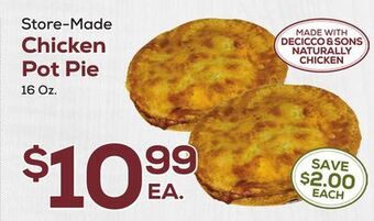 DeCicco & Sons Chicken pot pie offer