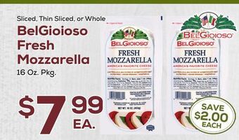 DeCicco & Sons Belgioioso fresh mozzarella offer