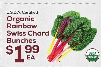 DeCicco & Sons Organic rainbow swiss chard bunches offer