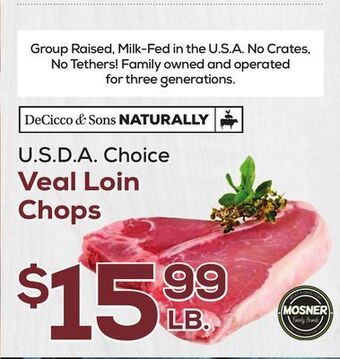 DeCicco & Sons Veal loin chops offer