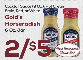 DeCicco & Sons Gold's horseradish 6 oz. jar offer
