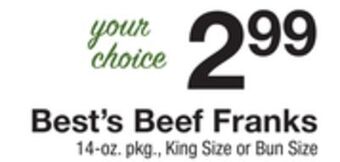 The Fresh Grocer Beef franks offer
