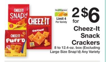 The Fresh Grocer Snack crackers offer