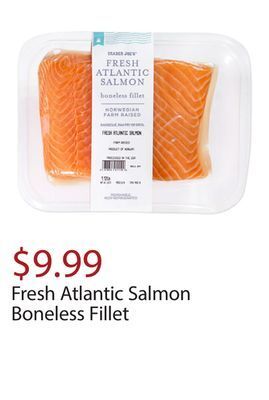 Trader Joe's Fresh atlantic salmon boneless fillet offer