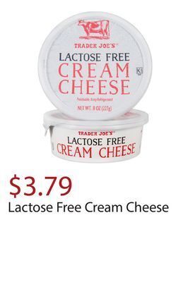 Trader Joe's Lactose free cream cheese offer