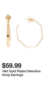 TJ Maxx 14kt gold plated valentina hoop earrings offer