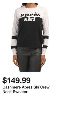 TJ Maxx Cashmere apres ski crew neck sweater offer