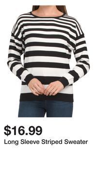 TJ Maxx Long sleeve striped sweater offer