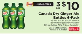 ShopRite Ginger ale bottles 6-pack offer