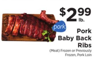ShopRite Pork baby back ribs offer