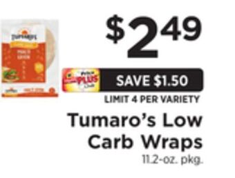 ShopRite Low carb wraps offer
