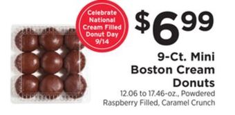 ShopRite 9-ct. mini boston cream donuts offer
