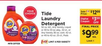 ShopRite Laundry detergent offer