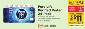 ShopRite Purified water 24-pack offer