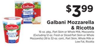 ShopRite Mozzarella & ricotta offer