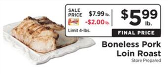 ShopRite Boneless pork loin roast offer