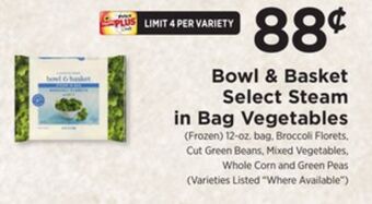ShopRite Select steam in bag vegetables offer