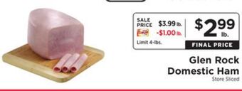 ShopRite Glen rock domestic ham offer