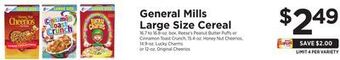 ShopRite Large size cereal offer