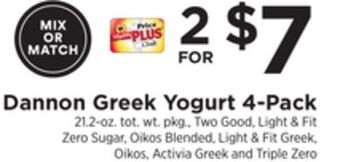 ShopRite Greek yogurt 4-pack offer