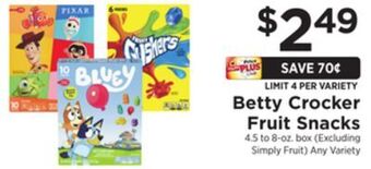 ShopRite Fruit snacks offer