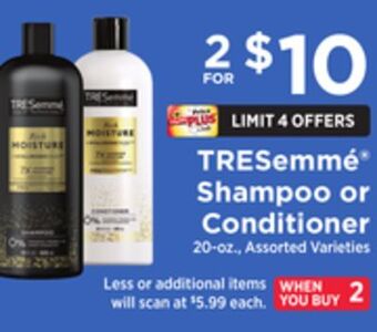 ShopRite Shampoo or conditioner offer