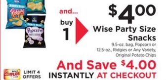 ShopRite Party size snacks offer