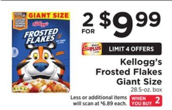ShopRite Frosted flakes giant size offer