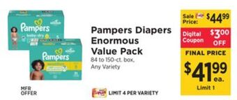 ShopRite Diapers enormous value pack offer