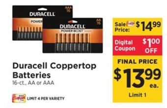 ShopRite Coppertop batteries offer