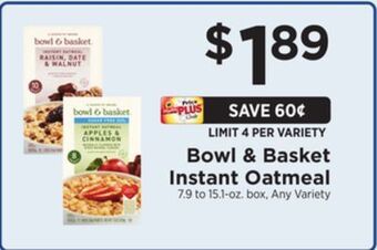 ShopRite Instant oatmeal offer