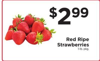 ShopRite Red ripe strawberries offer
