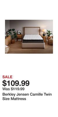 BJ’s Berkley jensen camille twin size mattress offer