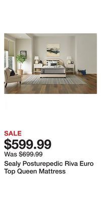 BJ’s Sealy posturepedic riva euro top queen mattress offer