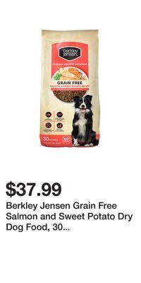 BJ’s Berkley jensen grain free salmon and sweet potato dry dog food, 30 lbs offer