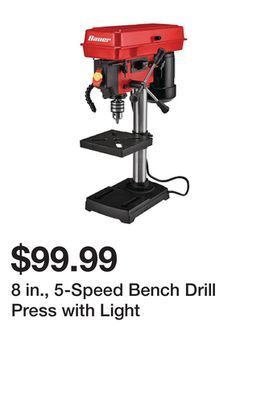 Harbor Freight Tools 8 in., 5-speed bench drill press with light offer
