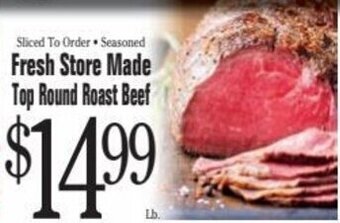 Morton Williams Fresh Store Made Top Round Roast Beef offer